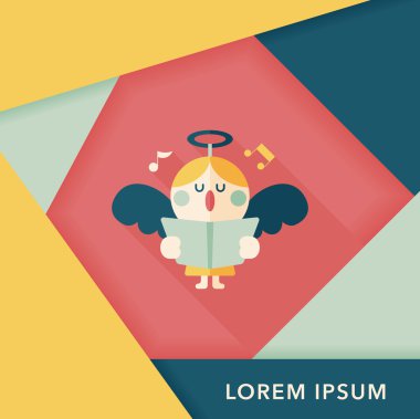 Uzun Gölge, eps10 melek düz simgesi