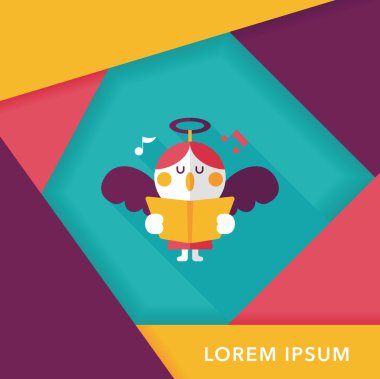 Uzun Gölge, eps10 melek düz simgesi