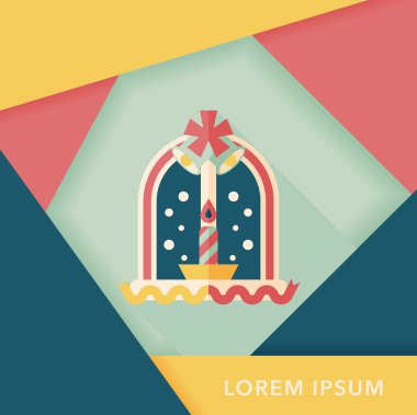 Christmas mum uzun gölge, eps10 düz simgesiyle