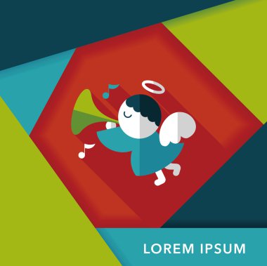 Uzun Gölge, eps10 melek düz simgesi