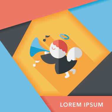 Uzun Gölge, eps10 melek düz simgesi