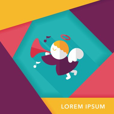 Uzun Gölge, eps10 melek düz simgesi