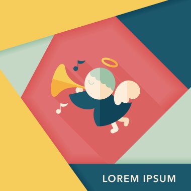 Uzun Gölge, eps10 melek düz simgesi