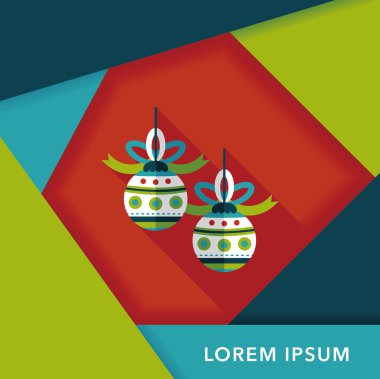 Uzun Gölge, eps10 ile Noel top düz simgesi