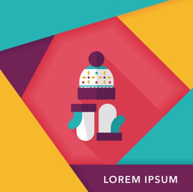 Uzun Gölge, eps10 ile Noel aksesuarlar düz simgesi