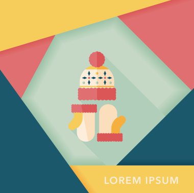 Uzun Gölge, eps10 ile Noel aksesuarlar düz simgesi