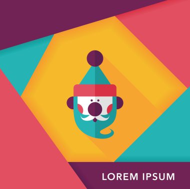 Noel Baba uzun gölge, eps10 düz simgesi