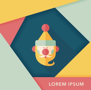 Noel Baba uzun gölge, eps10 düz simgesi