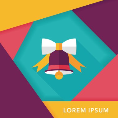 Uzun Gölge, eps10 ile Noel bell düz simgesi