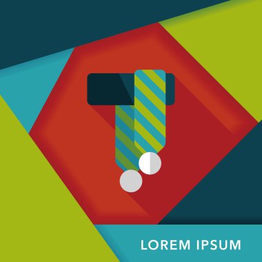 eşarp düz simgesi ile uzun gölge, eps10