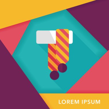 eşarp düz simgesi ile uzun gölge, eps10