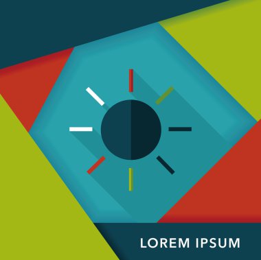 uzun gölge güneş düz simgesi