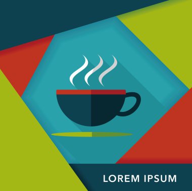 uzun gölge ile kahve düz simgesi