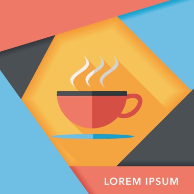 uzun gölge ile kahve düz simgesi