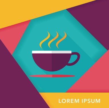 uzun gölge ile kahve düz simgesi