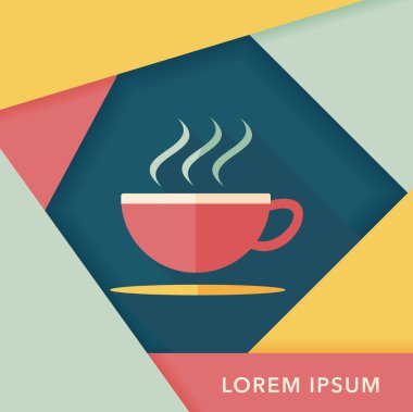 uzun gölge ile kahve düz simgesi