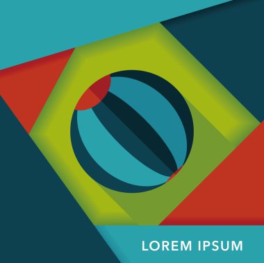 긴 그림자와 비치 볼 플랫 아이콘