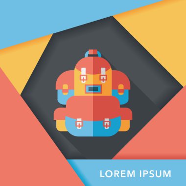 sırt düz uzun gölge simgesiyle