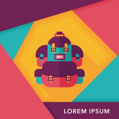 sırt düz uzun gölge simgesiyle