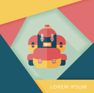 sırt düz uzun gölge simgesiyle