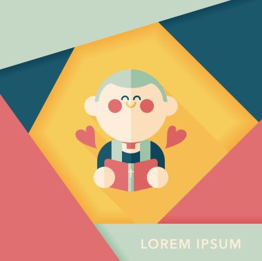 Düğün papazı uzun gölgeli düz ikon, bölüm 10, başkanlık ediyor. 