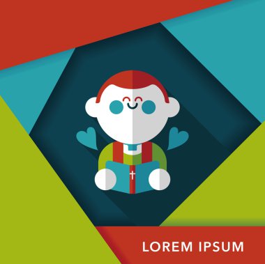 Düğün papazı uzun gölgeli düz ikon, bölüm 10, başkanlık ediyor. 