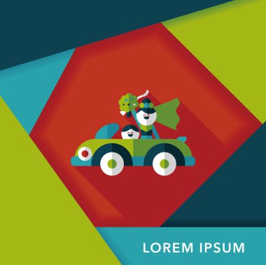 Düğün Çift düz simgesi ile uzun gölge, eps10