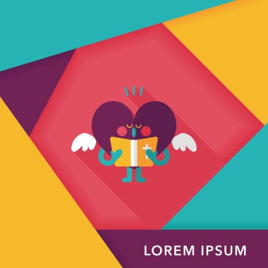 Düğün duydum uzun gölge, eps10 ile koro düz simgesi