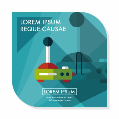 Joystick uzun gölge, eps10 düz simgesiyle