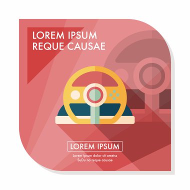 Joystick uzun gölge, eps10 düz simgesiyle
