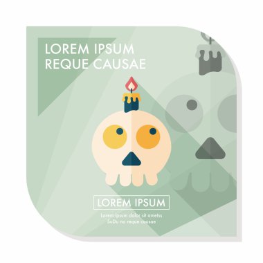 Uzun Gölge, eps10 ile iskelet düz simgesi