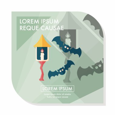 Uzun Gölge, eps10 ile Halloween sopası düz simgesi