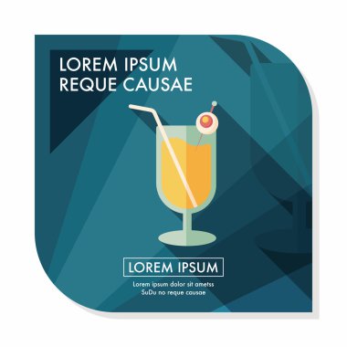 Cadılar Bayramı ile uzun gölge, eps10'deki kokteyl düz simgesi