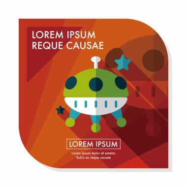 Uzun Gölge, eps10 alanı düz simgesiyle