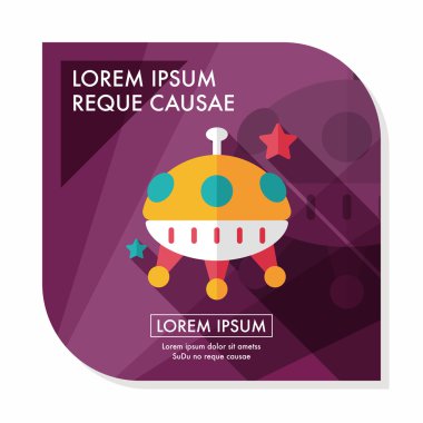 Uzun Gölge, eps10 alanı düz simgesiyle