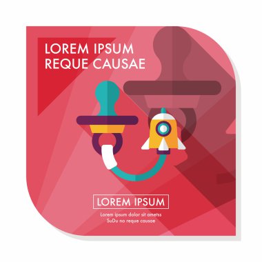 Uzun Gölge, eps 10 bebeğin kukla düz simgesiyle