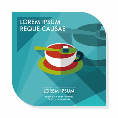 Uzun Gölge, eps10 ile kahve düz simgesi