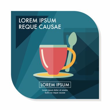 Uzun Gölge, eps10 ile kahve düz simgesi