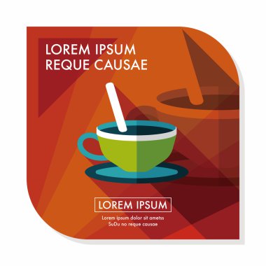 Uzun Gölge, eps10 ile kahve düz simgesi