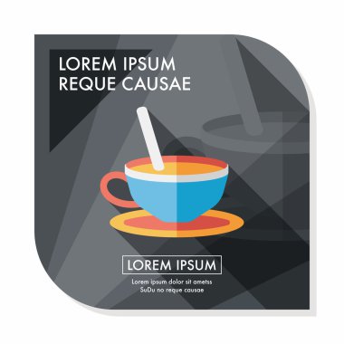 Uzun Gölge, eps10 ile kahve düz simgesi