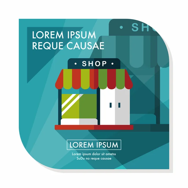 Будівельний магазин плоский значок з довгою тінь, триває 10 — стоковий вектор