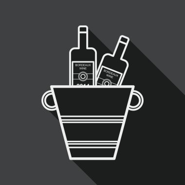 Uzun Gölge, eps10 ile buz şişe düz simgesi