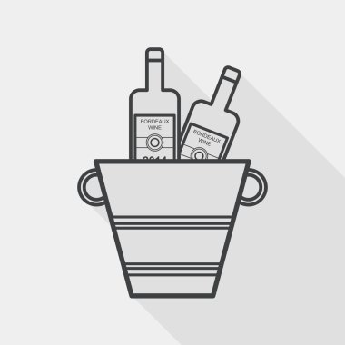 Uzun Gölge, eps10 ile buz şişe düz simgesi