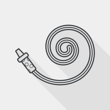 Uzun Gölge, eps10 ile parti boynuz düz simgesi