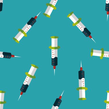 şırınga ile uzun gölge düz simgesi 