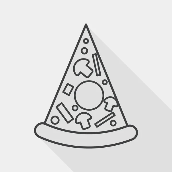 Pizza platte pictogram met lange schaduw, eps10 — Stockvector