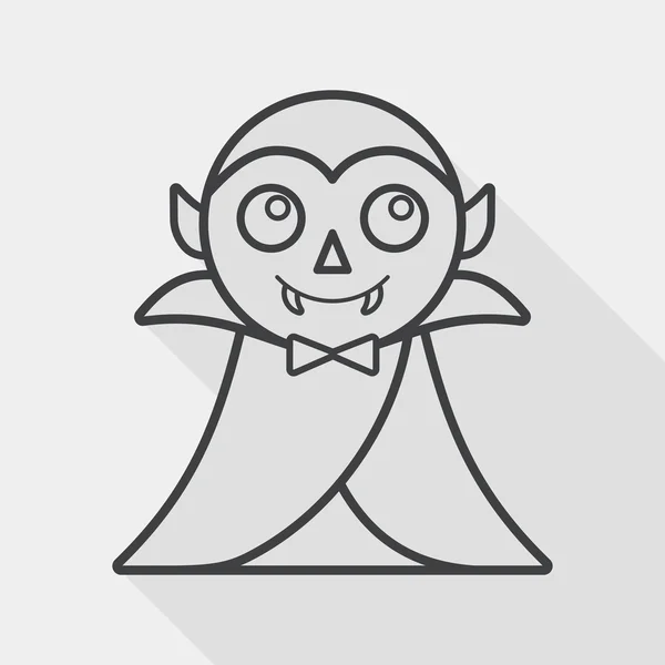 Vampire icône plate avec ombre longue, eps10 — Image vectorielle