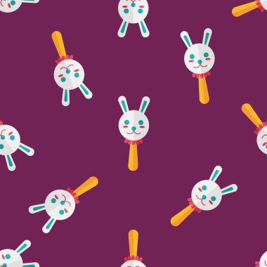 Bebek çıngırağı düz simgesi ile uzun gölge, eps10