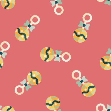 Bebek çıngırağı düz simgesi ile uzun gölge, eps10