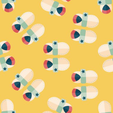 uzun gölge ile bebek patik düz simgesi